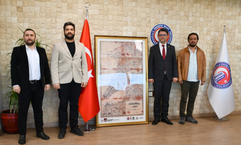 Çanakkale Savaşları Enstitüsü Heyetinden ÇOMÜ Rektörü Prof. Dr. Cüneyt Erenoğlu’na ziyaret